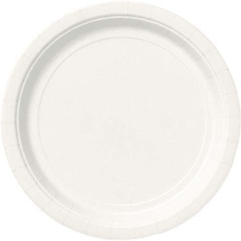 Disposable White Paper Plates