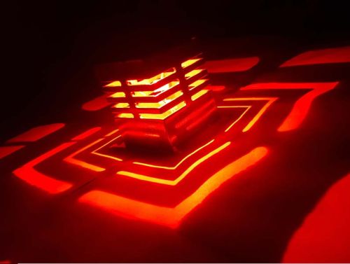 Decoradda Ext Edge Cut Red 1w LED Wall Ceiling Light