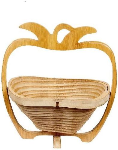 Rubber Wood MCT Beige Fruit Basket