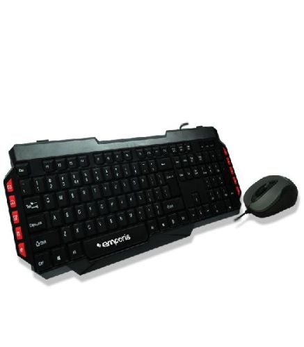 Emporis Combo Multimedia Keyboard and Mouse Black