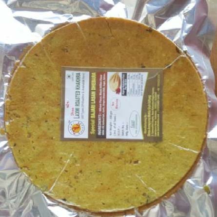 Bajra Lasun Khakhra, For Breakfast Use, Direct Consume, Feature : 100% Wheat, Delicious Taste, High Nutritional Value