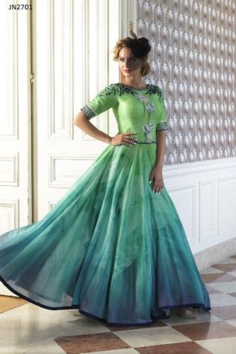 Bhagalpuri Digital Printed Gown JN2701, Size : XL 42” ( Max Upto 40” )