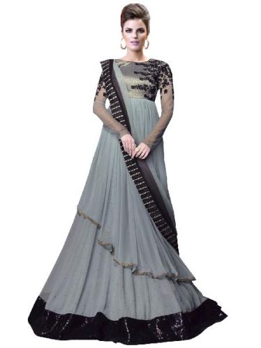 Designer Embroidery Anarkali Suit As JN10006, Size : Semi Stitched