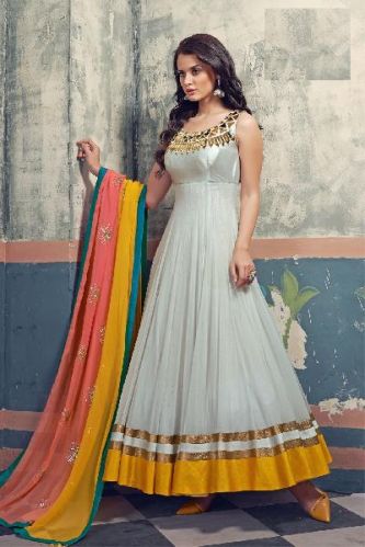 Designer Embroidery Anarkali Suit As JN10013, Size : XL 40