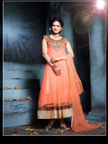 Designer Embroidery Anarkali Suit As JN10020, Size : XL 40