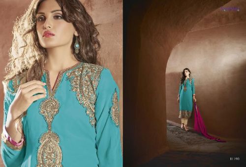 Georgette With Heavy Embroidery Dress As PYD 11190