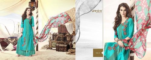 Glace Cotton X Cotton Embroidery Dresses As Navanya 3423 By JY