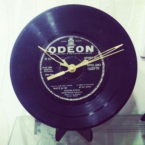 Waste Vinyl Records Desk Clock