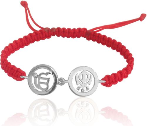 Buy Ik Onkar & Khanda Silver Bracelet Only At Rs. 1700