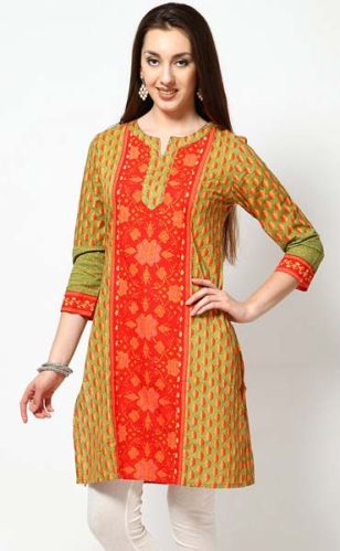 Ladies Printed Kurtis, Occasion : Casual Wear, Festival Wear, Formal Wear, Party Wear