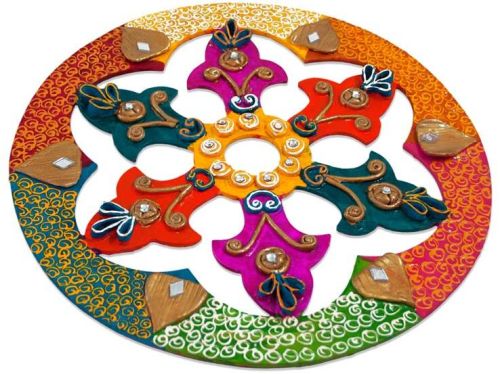 COLORFUL ROUND SHAPE RANGOLI