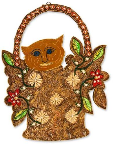 Wood Key Hanger (Basket Shape), Style : Antique Imitation