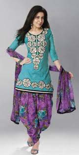 Embroidered Ladies Punjabi Suits, Feature : Anti-Wrinkle, Impeccable Finish, Skin Friendly