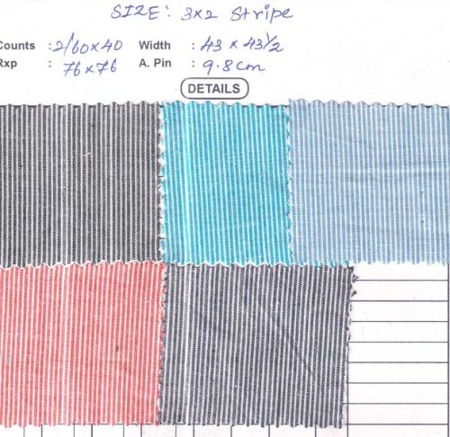 STRIPE COTTON FABRICS 3 BY 2 SIZE