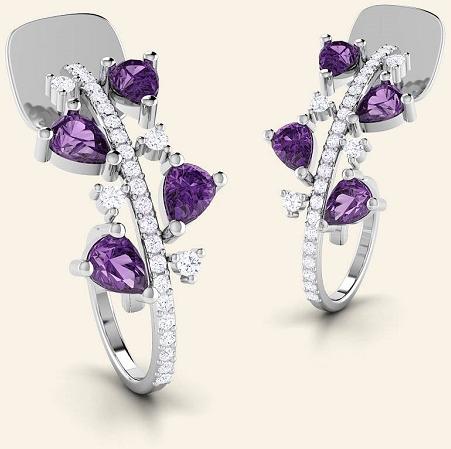 Gemstone Sardonyx Diamond Earring, Gender : Female