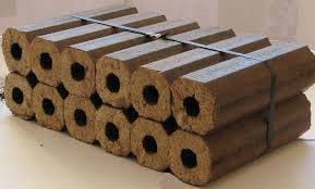 Brown Hard Rice Husk Briquettes, For Fuel Use, Shape : Round