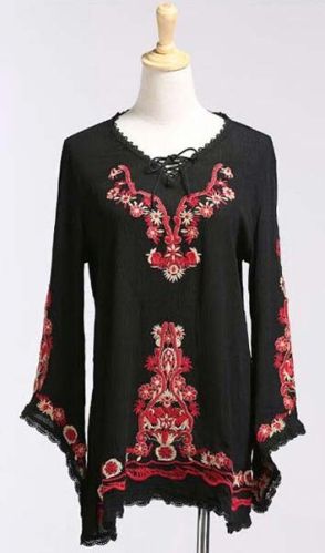 100% Viscose Embroidered Tunic, Feature : Machine Embroidery