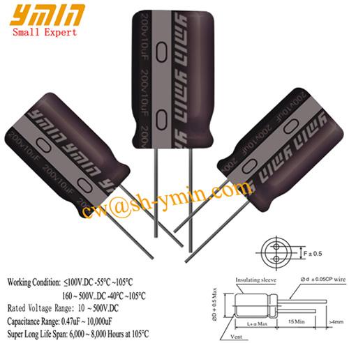 Low Impedance Radial Aluminum Electrolytic Capacitor For General Purpo