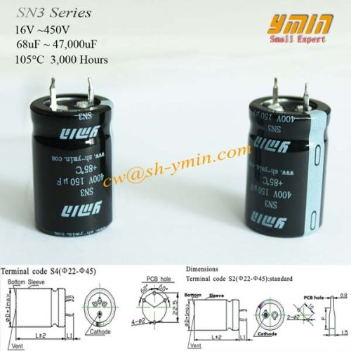 Screw Lead Electrolytic Capacitor For High Voltage Power Supply