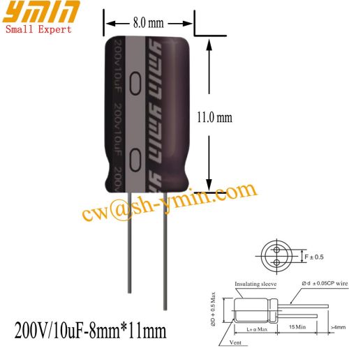 Super Small Radial Electrolytic Capacitor With 7mm In Height