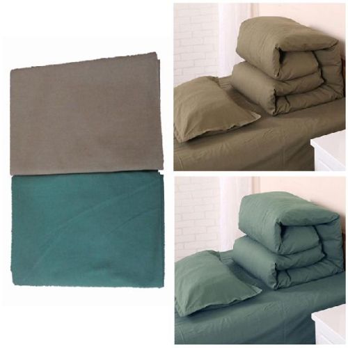 Plain Army Cotton Bedding Set Fabric, Width : 52-60 Inch