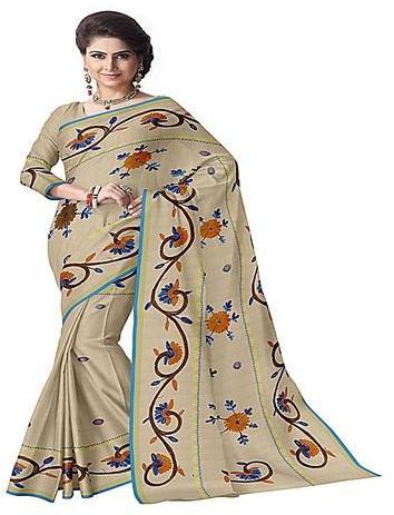 Embroidered SRIBC50002 Bengal Cotton Saree, Occasion : Party Wear, Wedding Wear, Festival Wear Etc.