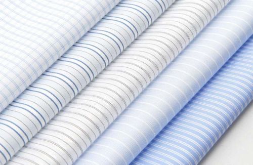 Shirting Fabric, For Garments, Pattern : Checked, Plain