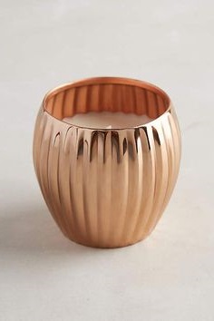 Round Polished Copper Candle Holders, For Decoration, Pattern : Plain
