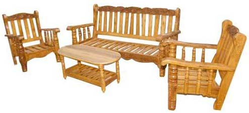 Wooden sofa set, Shape : L Shape