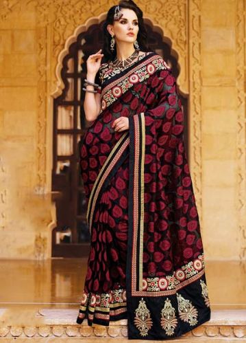 Printed Brasso Net Sarees, Feature : Anti-Wrinkle, Comfortable, Impeccable Finish