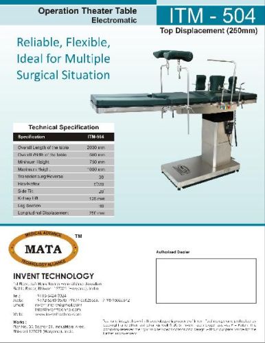 Operation Theater Tables