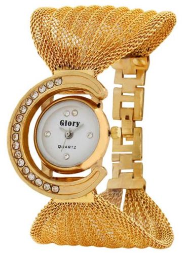 Glory Golden Hand Watch, Gender : Female