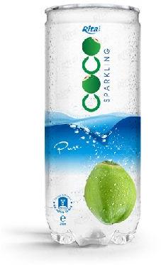 250ml Sparking Coconut Water PET Can, Brand Name : rita beverage
