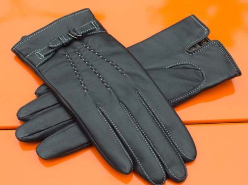 Sheepskin Leather Gloves, Brand Name : Boouni for 19-40