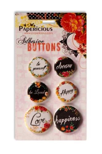 Papericious Adhesive Buttons, Shape : Round