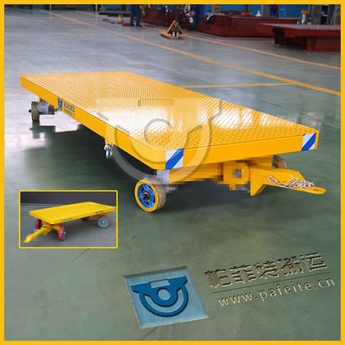 Easy Turnning Trackless Flat Cart For Moving Cargo