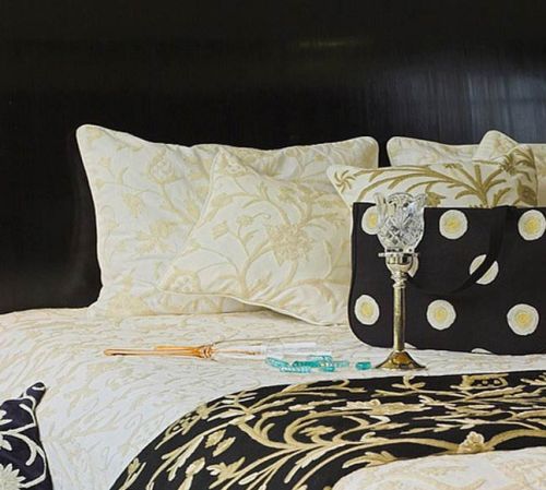 Crewel Bedding - Tree Of Life White On White Cotton Duvet Cover (king)