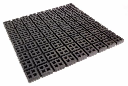 Square Rubber Pads, Color : Black