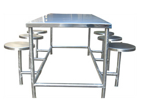 Stainless Steel Canteen Dining Table Set, For Cafe, Garden, Home, Hotel, Restaurant, Feature : Eco-Friendly