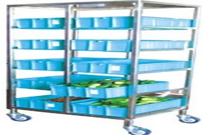 Rectangular Polished Vegetable Tray Stacking Trolley, For Putting Utensils, Style : Antique, Modern