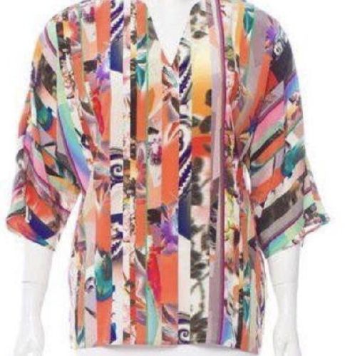 Printed Silk Tops, Size : M, XL