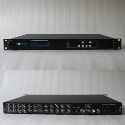 MPEG-2 Digital TV 8xCVBS Encoder Modulator CS-60801 Series Digital TV