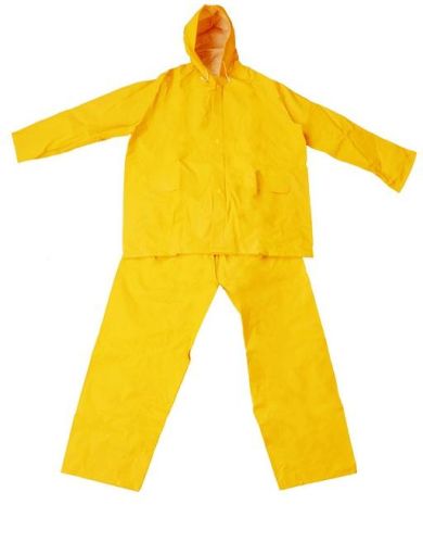 R-1045-1 YELLOW PVC POLYESTER PVC RAIN SUIT