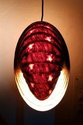 Wooden 1 FV Enigmatic Oval Hanging Lamp