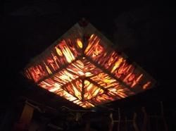 Wooden Inverted Pyramid Chandelier