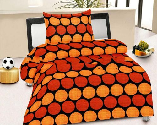 Blue Polka Dot Printed Single Bed Blanket