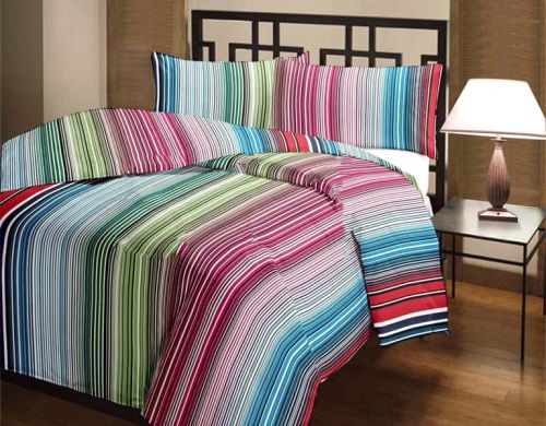 Striped Printed Cotton AC Single Bed Blanket