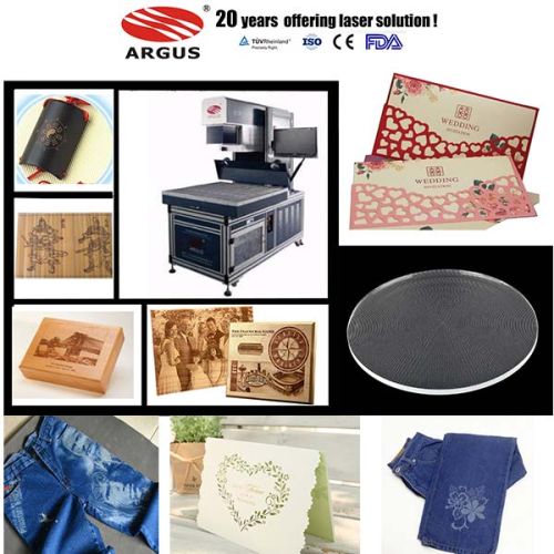 CO2 Dynamic Laser Marking Machine For Paper Card, Jeans, LGP,Wood