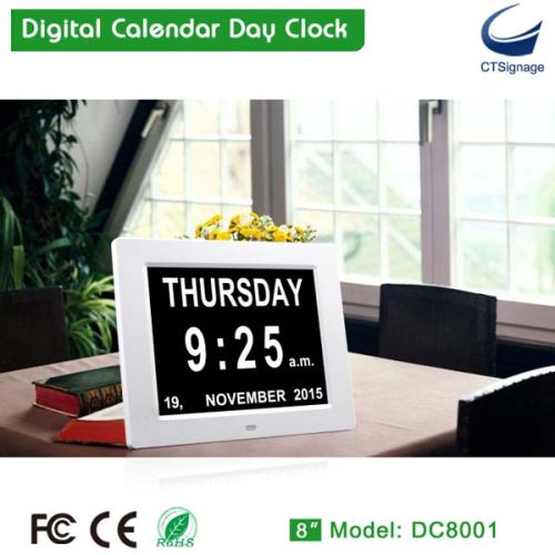 8 Inch Digital Calendar Day Clock For Elderly