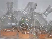 Glass Round Bottom Flasks, For Laboratory, Pattern : Plain